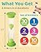 Jolly Otter Sand Timer for Kids - Pack of 6 Hourglass Timers 30 Second, 1, 2, 3, 5 & 10 Minute Timer for Brushing Teeth, Games & More - Multi-Color Set Sand Timers for Classroom