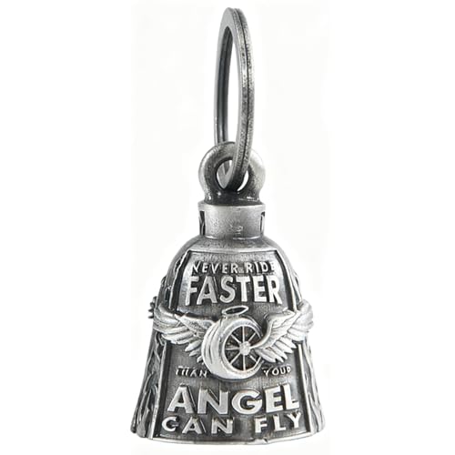 Motorrad Glöckchen Biker Bell Guardian Bell Motorrad Glücksbringer inkl einfache Montage Ideales Zubehör & Geschenk für Biker (Einzelglocke)