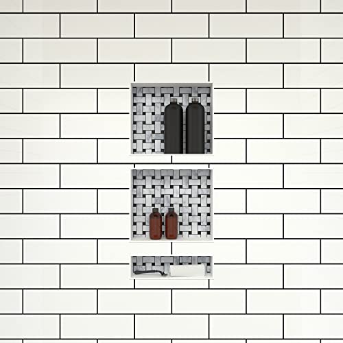 Redi Niche Triple Niche Recessed Shower Shelf- Black, Three Inner Shelves, 16-Inch Width x 34-Inch Height x 4-Inch Depth by Tile Redi USA - Image 4