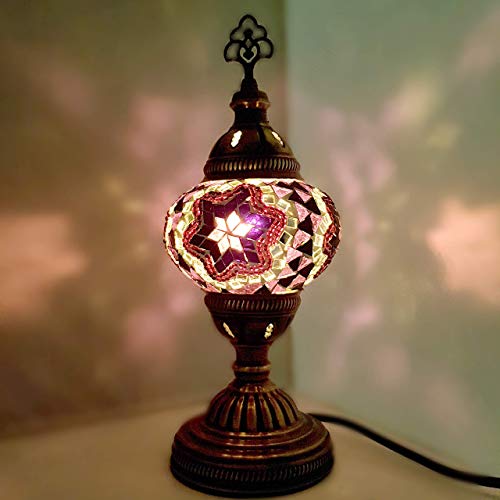 NUEVO - de TURQUÍA Lámpara/marroquí Lámpara/Tiffany Estilo Cristal Escritorio Lámpara de MESA 29cm- Tree _ MC7