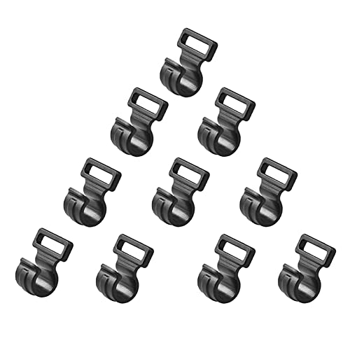 Swsdee 10Stk Camping Markisen Haken,C-Klemmen für bis Ø 22 mm Stangen und 24 mm breites Gurtband,Haken Clip für Outdoor Zelt, Vorzelt, Markise, Plane, Stangenclip, Befestigungshaken