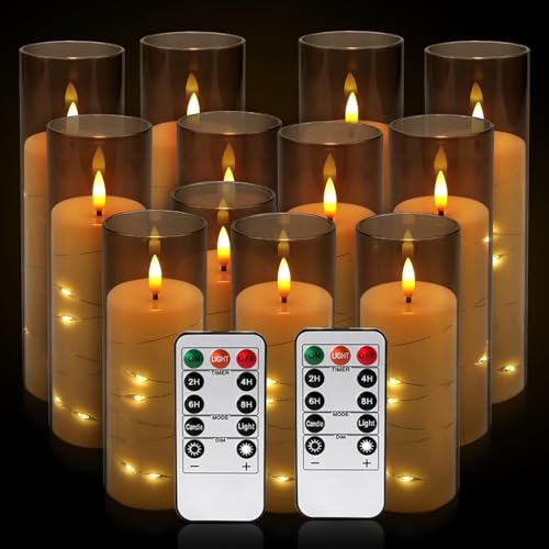 LIVEN Flickering Flameless Candles Battery Operated with Remote,Led Pillar Candles with Realistic Moving Wick Candles for… – Ansicht 6