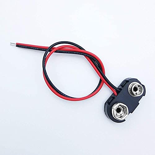 5Pack 9V Battery Snap Connector 9 Volt Battery Clips Connector Buckle Plastic Housing, T-type - Image 5