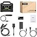 ENKEEO Portable Power Station 222W, Power Charger Camping CPAP Generator Backup Supply 110V/200W (Solar Panel Optional) AC Lithium Battery Outlet, 4USB, 2Type-C Port, LED Light for Travel Emergency