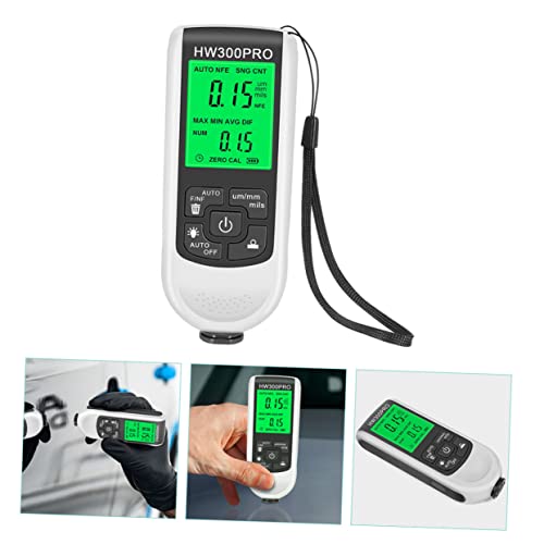 Medidor Digital de Espesor de Pintura DECHOUS para Automoción, Rango 0-2000 μm, Resolución 1 μm, Incluye Placas de Calibración, Pantalla LCD y Batería AAA miniatura 6