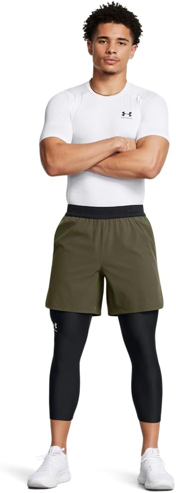 Under Armour Mens HeatGear Armour 3/4 Leggings - Image 3