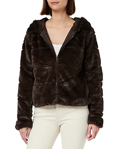 ONLY Damen ONLCHRIS FUR Hooded Jacket CC OTW Felljacke, Hot Fudge, s