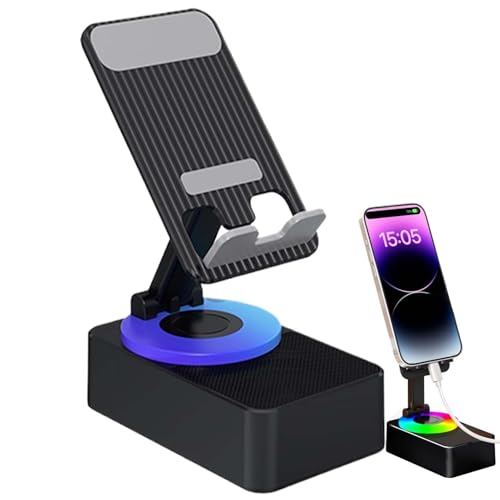 Altavoces inalámbricos Soporte de teléfono, altavoz de inducción para teléfono móvil - Altavoces portátiles recargables de soporte telefónico - Suministros de música de diseño sin deslizamiento para c