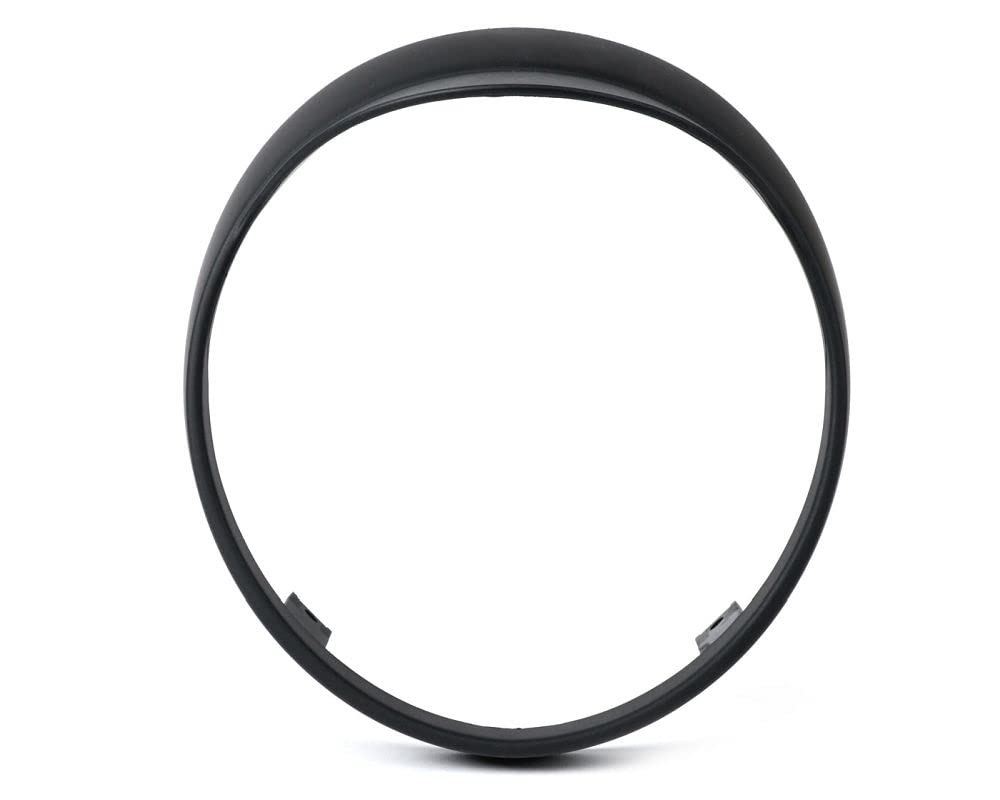 MOTO NOSTRA Scheinwerferzierring mit Schirm schwarz matt kompatibel für Vespa GTS 300 HPE, GTS 125 IGET ab Bj. 2019