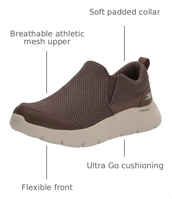 Image of Skechers Men's Go Walk Flex Impeccable II Sneaker | Ultra Go Cushioning, Air-Cooled Goga Mat Insole, Soft Stride Foam, Flex Pillars, Machine Washable