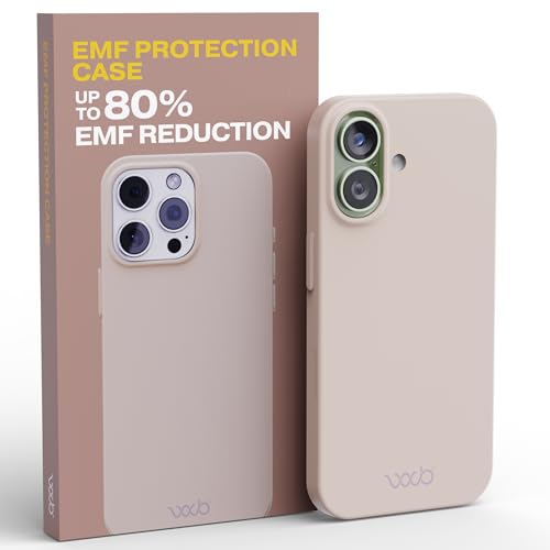 WAVEBLOCK EMF Protection Silicone iPhone Case Compatible with iPhone 17, Radiation Blocker, 5G Shield Reduction, Lightweight, USA Patented and Tested in FCC Lab, Stone