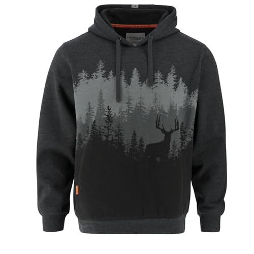 Legendary Whitetails Men's Horizon Hoodie Sweatshirt, Black Heather, Large