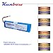 Kunbow 3200mAh Li-ion akku,Ersatzakku für iLife Zaco V5s Pro,V5x, V4, V3s Pro, V8s, V50, V80, V85 Home Cleaner Heimroboter, Ersatz für iLife 18650B4-4S1P-AGX-2 Akku.(14.4V / 46.08Wh)