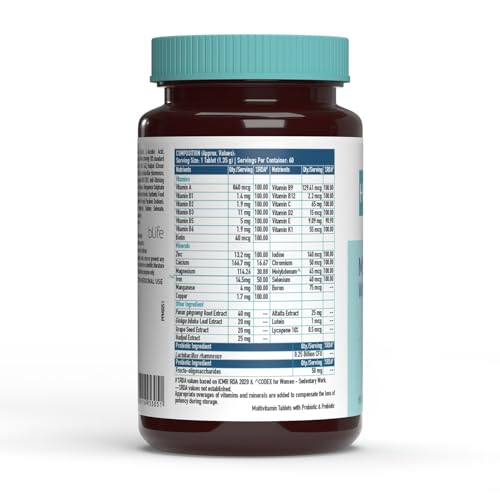 HealthKart HK Vitals Multivitamin with Probiotics (60 Tablets) | For Men and Women | Vitamin C, Vitamin B, Vitamin D, & Zinc, Supports Immunity and Gut Health - Image 4
