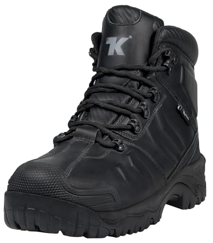 Image of Steel Toe Boots, ASTM F2413-24, Waterproof Top Grain Leather Industrial Safety Work Boots, Puncture Proof, Oil /Slip Resistant, EH Electrical Hazard Construction Boots