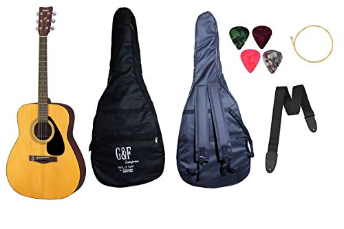Image of Yamaha F310, 6-Strings Acoustic Guitar, Natural With Sponge Bag, Belt, Plectrums, Combo Pack.(NT)