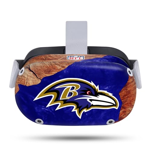Skin Baltimore Ravens Meta Quest 2 Autocollant Vinyle Effet Bois Résine