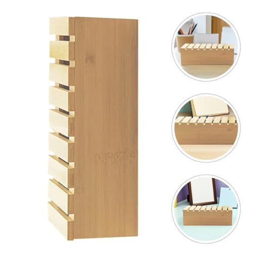 Boîte de rangement de bureau avec support téléphone et gestion de câbles - 8