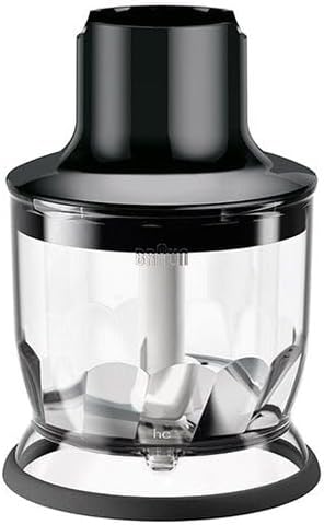 Braun Mini Chopper Accessorio con Sistema Easy Click Plus, Parti e Accessori per Frullatore a Immersione MultiQuick 5, 7 e 9, Senza BPA, Capacità 350 ml, MQS 200, Nero