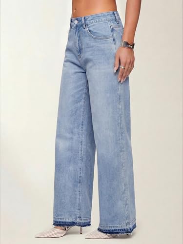 EMMIOL High Waisted Baggy Jeans Women Tall Y2K Wide Leg Jean Blue - image 7