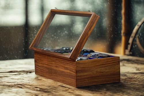 Personalisierte Uhrenbox mit Schublade, indisches Rosenholz Uhrenbox für Herren, handgefertigtes Uhrengehäuse, individuelle Herren-Schublade, Uhrenbox mit Samtfutter, hergestellt