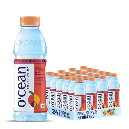 Image of O'CEAN Vegetarian Fruit Drink Peach & Passion 500 Ml (Pack Of 24)