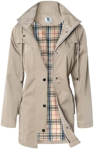 SaphiRose PONCHO Regenjacke Damen Windbreaker Wasserdicht Kapuze Übergangsjacke mit Atmungsaktiv Futter für Frühling Sommer und Herbst
