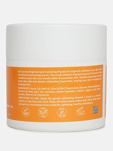 Image of Skin Secrets Papaya Scrub with Papaya Extract| Paraben & Silicone Free| 100gm