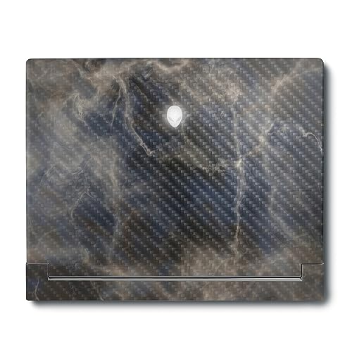 Image of MightySkins Carbon Fiber Skin Compatible With Alienware X16 R1 (2023) Full Wrap Kit - Stormy Marble | Protective, Durable Textured Carbon Fiber Finish | Easy To Apply & Change Styles | Made in the USA