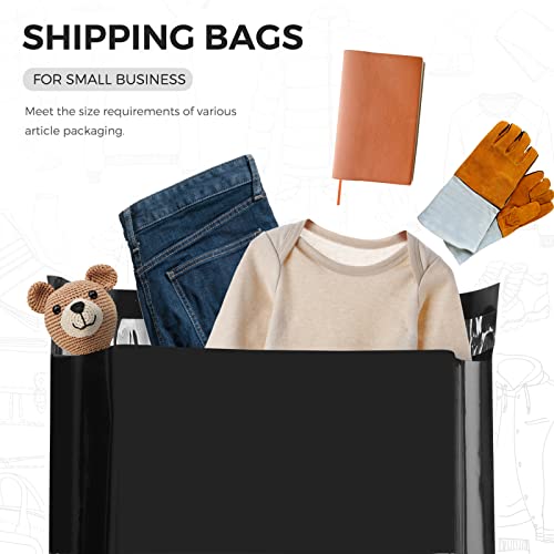 Image of Metronic 1000PC Poly Mailers 14.5x19, Sturdy Shipping Bags for Small Business, Waterproof Mailers Poly Bags, Strong Adhesive Shipping Envelopes for Clothing, Efficient Mailing Envelopes in Black