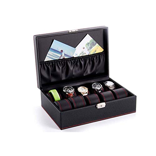 Schublade Organizer Kleidung Leder-Uhr-Kasten-Speicher-Organizer, 10 Uhr Schmuck-Anzeigen-Aufbewahrungsbehälter-Kasten-Armband-Männer Geschenk