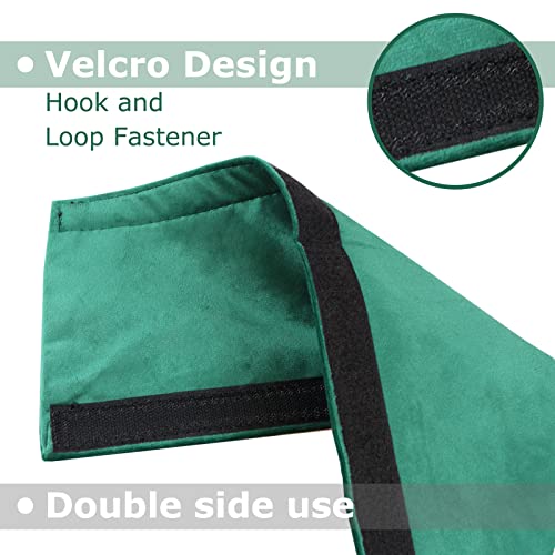 Daixers 3PCS Refrigerator Door Handle Covers Kitchen Decor Keep Appliance Clean Anti-Static Stains for Fridge Dishwashers Velvet (Green)