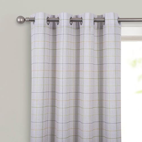 Rideaux à carreaux vert et beige style rustique chic 213,4 cm de long - 4