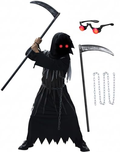 Disfraz Infantil de Segador Tenebroso para Halloween miniatura 1