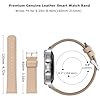 Tasikar 22mm Leather Straps Compatible with Samsung Galaxy Watch 3 45mm/46mm Strap, Genuine Leather Replacement Bracelet Band Compatible with Huawei 3/3 Pro/GT 2, Gear S3, 22mm, Starlight #5