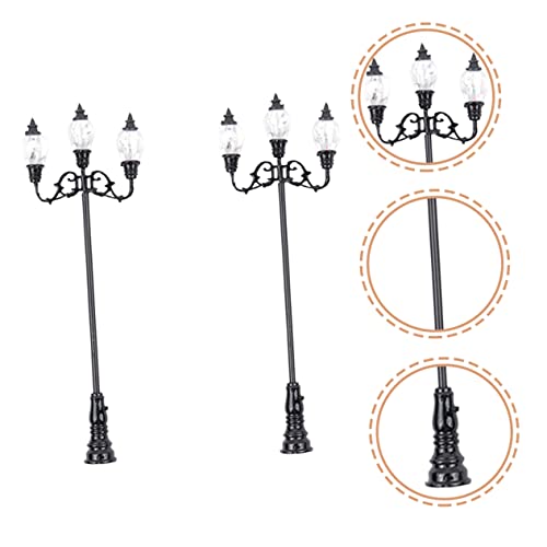 Wakauto 10 Pcs Luz De Jardim Modelo Mini Luz De Rua Brinquedo Casa De Boneca Lâmpada De Parque Em Mi