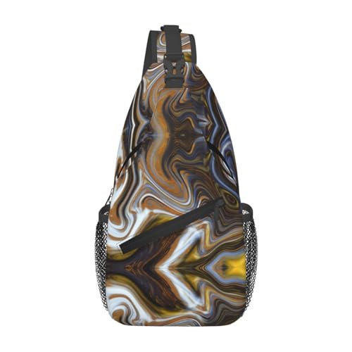 Morrales Crossbody Abstracto Textura Mármol Unisex