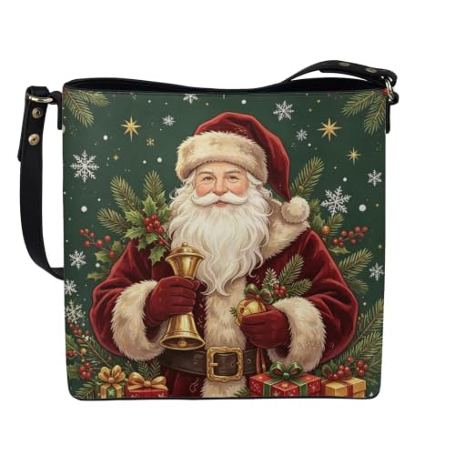 Image of HUGS IDEA Boho Bags for Women Leather Handbag Shoulder Bucket Crossbody Purse