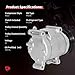 PHOBOOS A/C Compressor with Clutch Compatible with Mazda 3 2014-2018, 3 Sport 2014-2018, CX-5 2014-2022, L4 2.0L/2.5L, Fast Cooling, Low Noise, Easy Installation, Ref. CO29127C, 198384