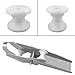 ISURE MARINE White Water White Delrin Bow Anchor Roller Replacement Wheels Bow Roller for Marines Boats Yachts Kayaks (Pack of 2)