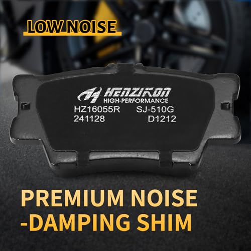 Image of Ceramic Rear Brake Pads Set Compatible with Toyota Avalon /Camry /Matrix /RAV4; 2009-2010 Pontiac Vibe(GT;AWD);2013-2018 Lexus ES300h /2007-2018 ES350 /2010-2012 HS250h (D1212)