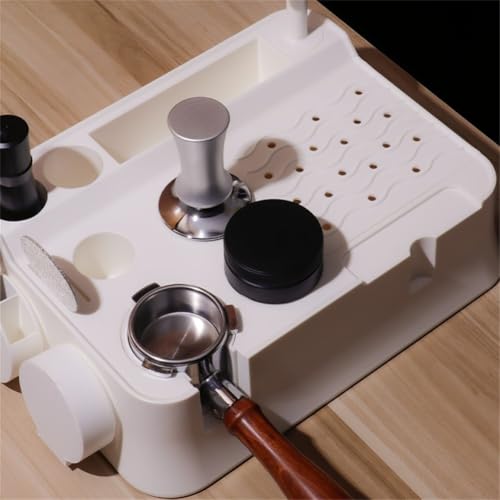 Support pour tamper le café et boîte à expresso 51-58mm en ABS blanc durable