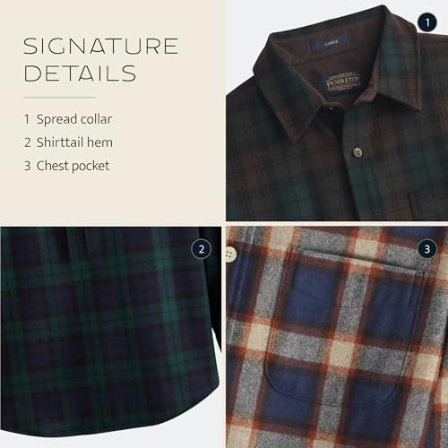 Pendleton Men's Long Sleeve Classic-fit Lodge Shirt4