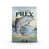 Taste of the Wild PREY Real Meat High Protein Trout Limited Ingredient Dry Dog Food Grain-Free Recipe Made with Real Spring-Fed Trout, and Includes Probiotics for All Life Stages 8lb