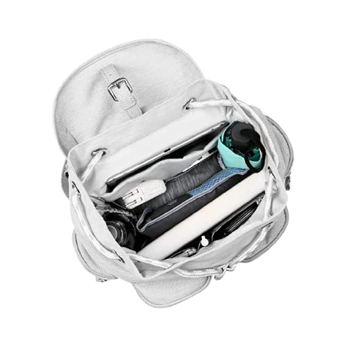 Nordace Comino - Mochila (12 L, compartimento para portátil, conexión USB, compartimento para botellas, cinta reflectora, bolsillo RFID, resistente al agua), gris,