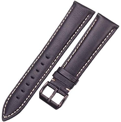 Bracelets de montre faits à la main en cuir vintage noir pour homme
