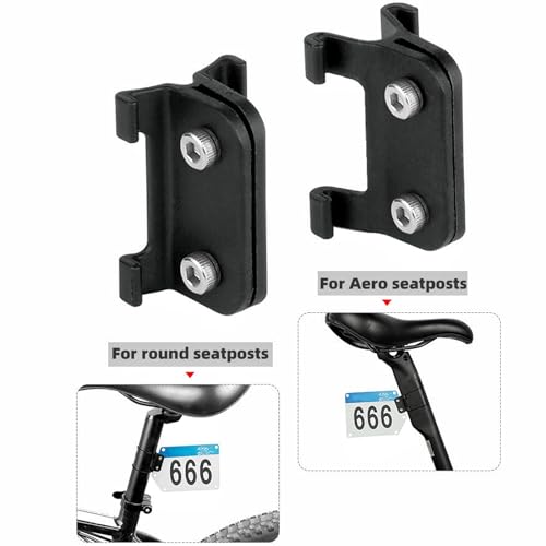 Bike Race Number Plate Mount Holder Cycling Number Plate Mount Quick Release Racing Number Holder Mount for Aero Seatpost