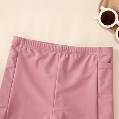 Image of IZYJOY Kids Girls Tennis Golf Dress Outfit Sleeveless Racerback Dresses with Shorts Pockets Sport Athletic 2 Piece Sets