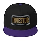 Financial Investor Snapback Hat – Embroidered Crypto Flat Bill Cap for Bitcoin, Ethereum, Web3 Traders Stock Market Style