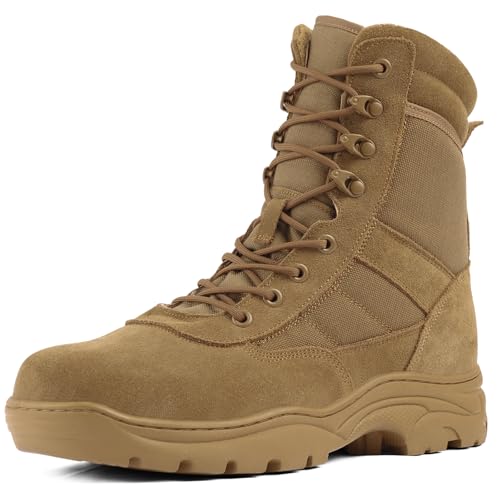 Rangers militaire homme confortables avec fermeture latérale pour combat et marche